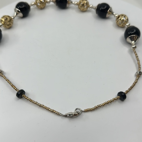 RLM Studio Elegance 20” Sterling Silver & 18k Gold-Plated Lace Bead Necklace - Picture 10 of 12